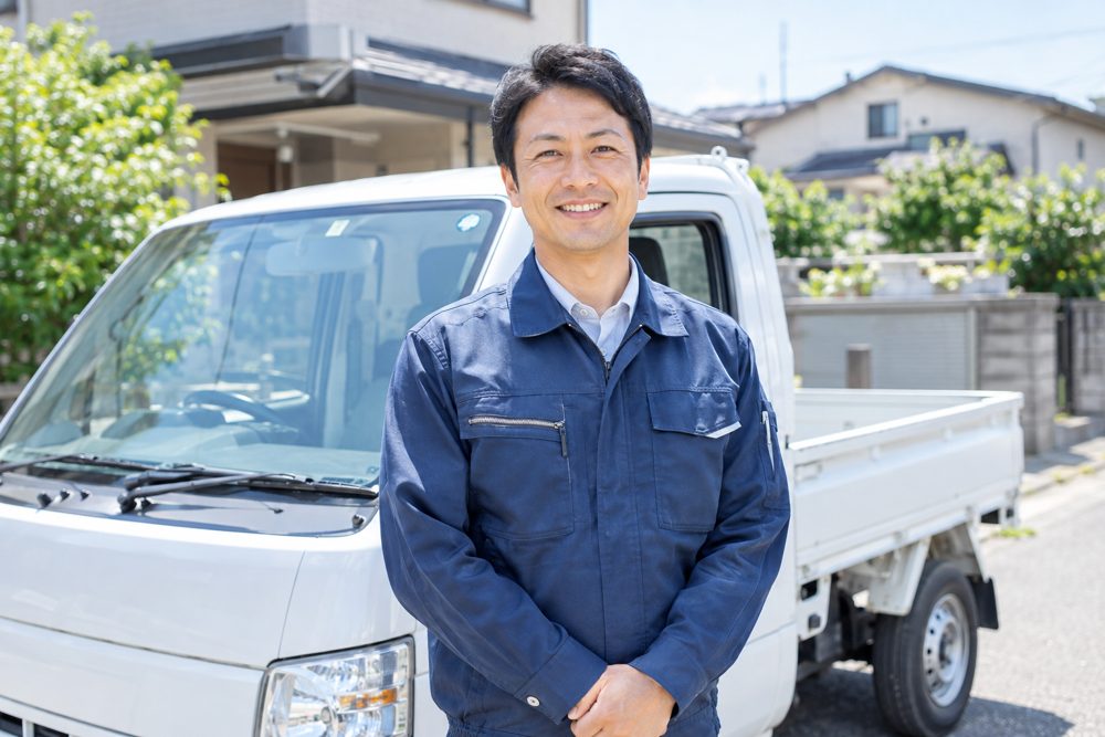 回収に伺うスタッフ